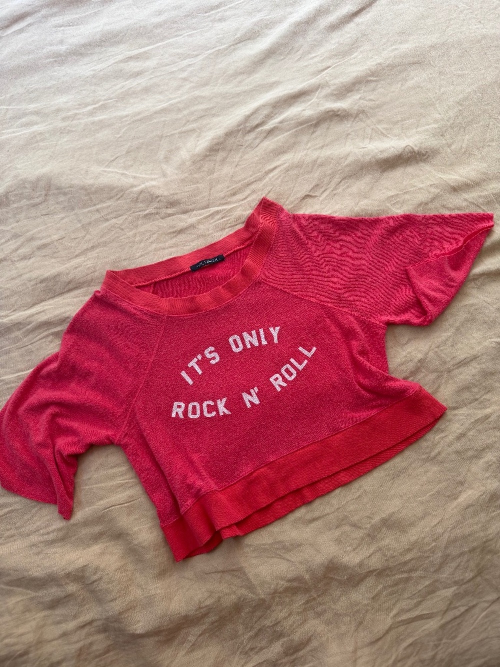 Wildfox Only Rock & Roll Graphic Tee | Size Large | Red